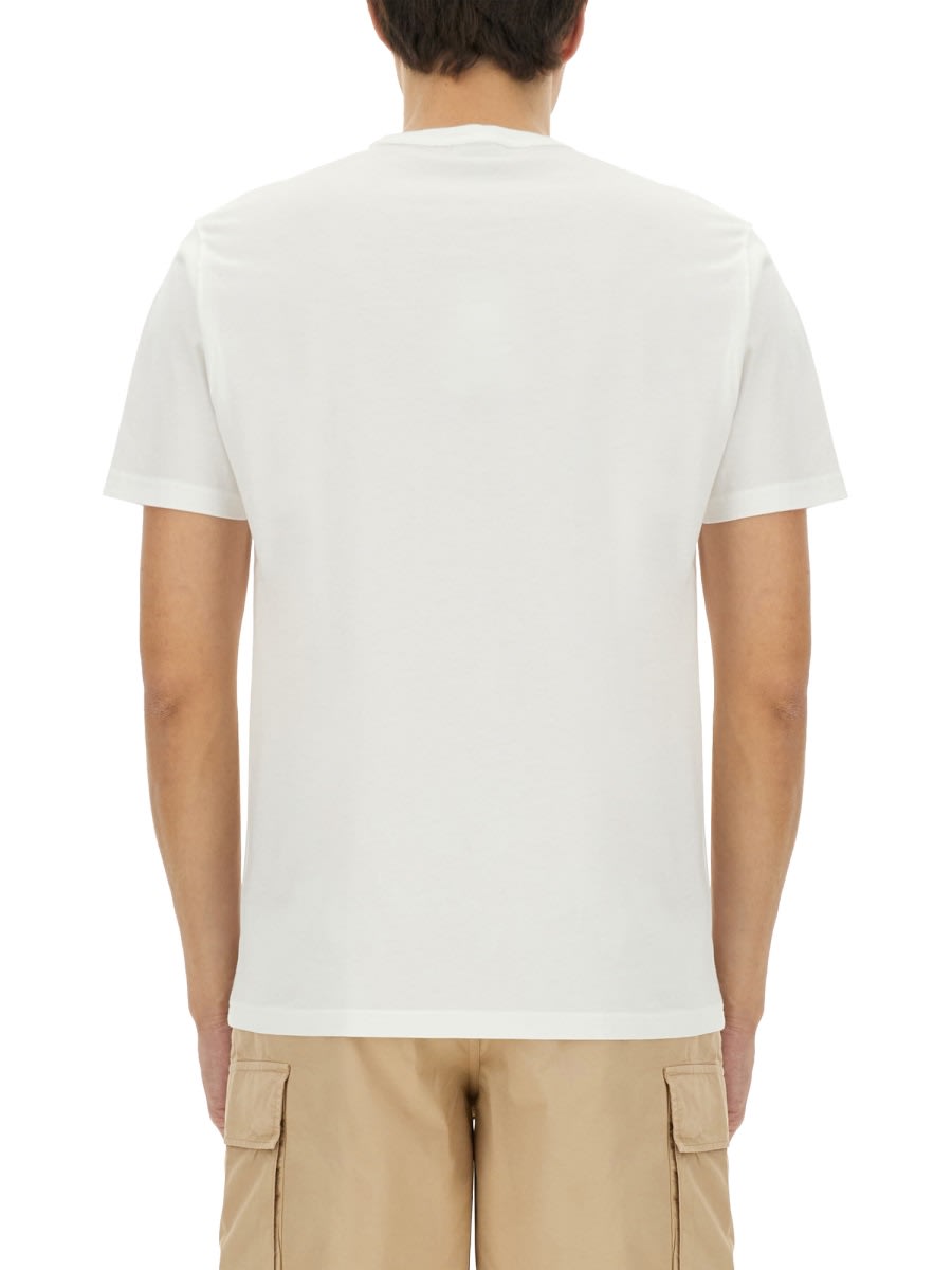Woolrich Men's T-shirt With Print In White