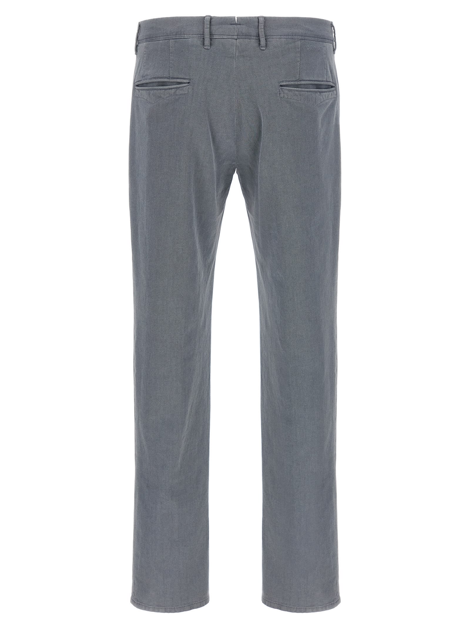 Incotex Cotton Twill Pants With Front And Back Pockets