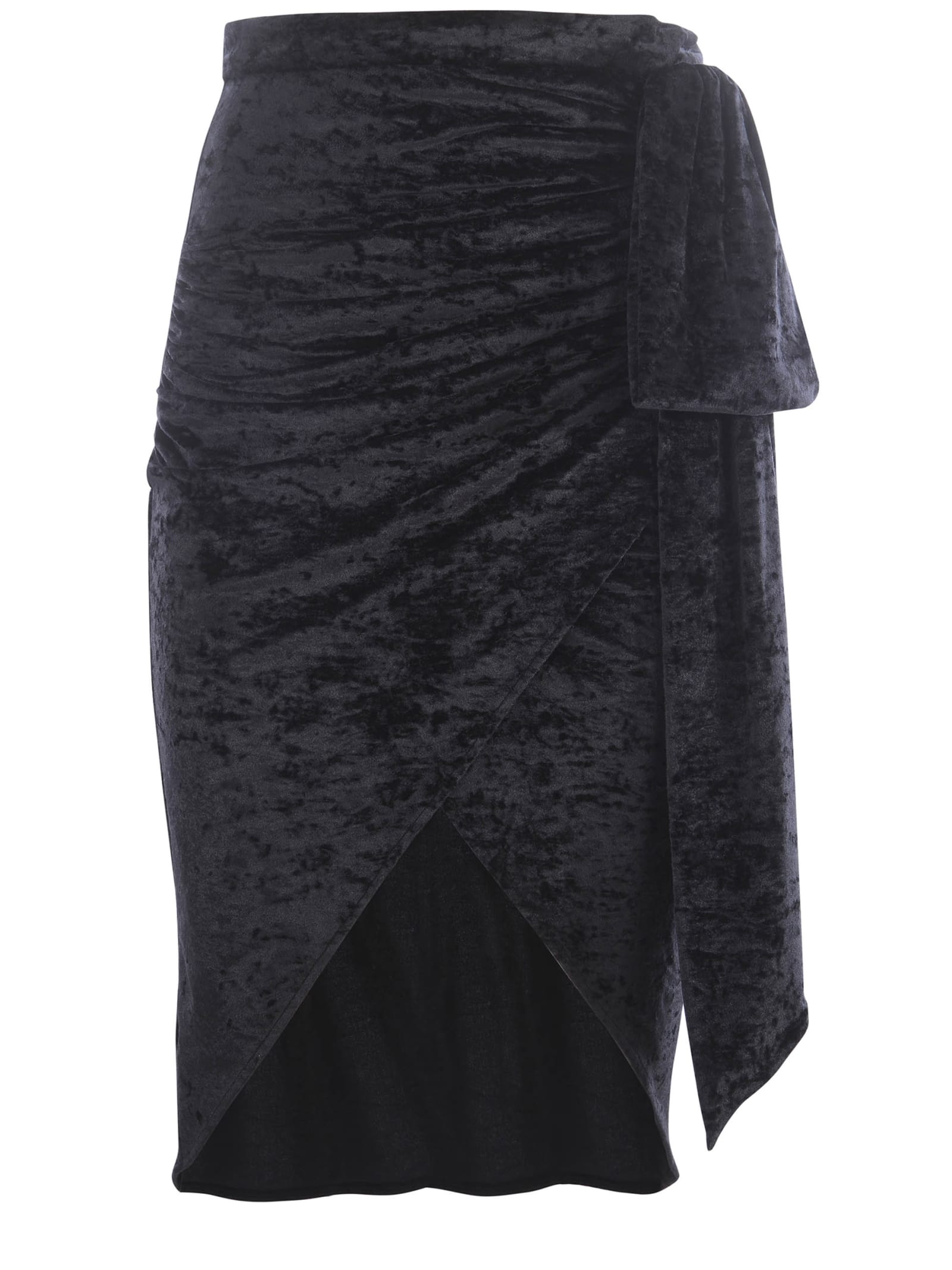Shop Amen Skirt  In Velvet In Nero