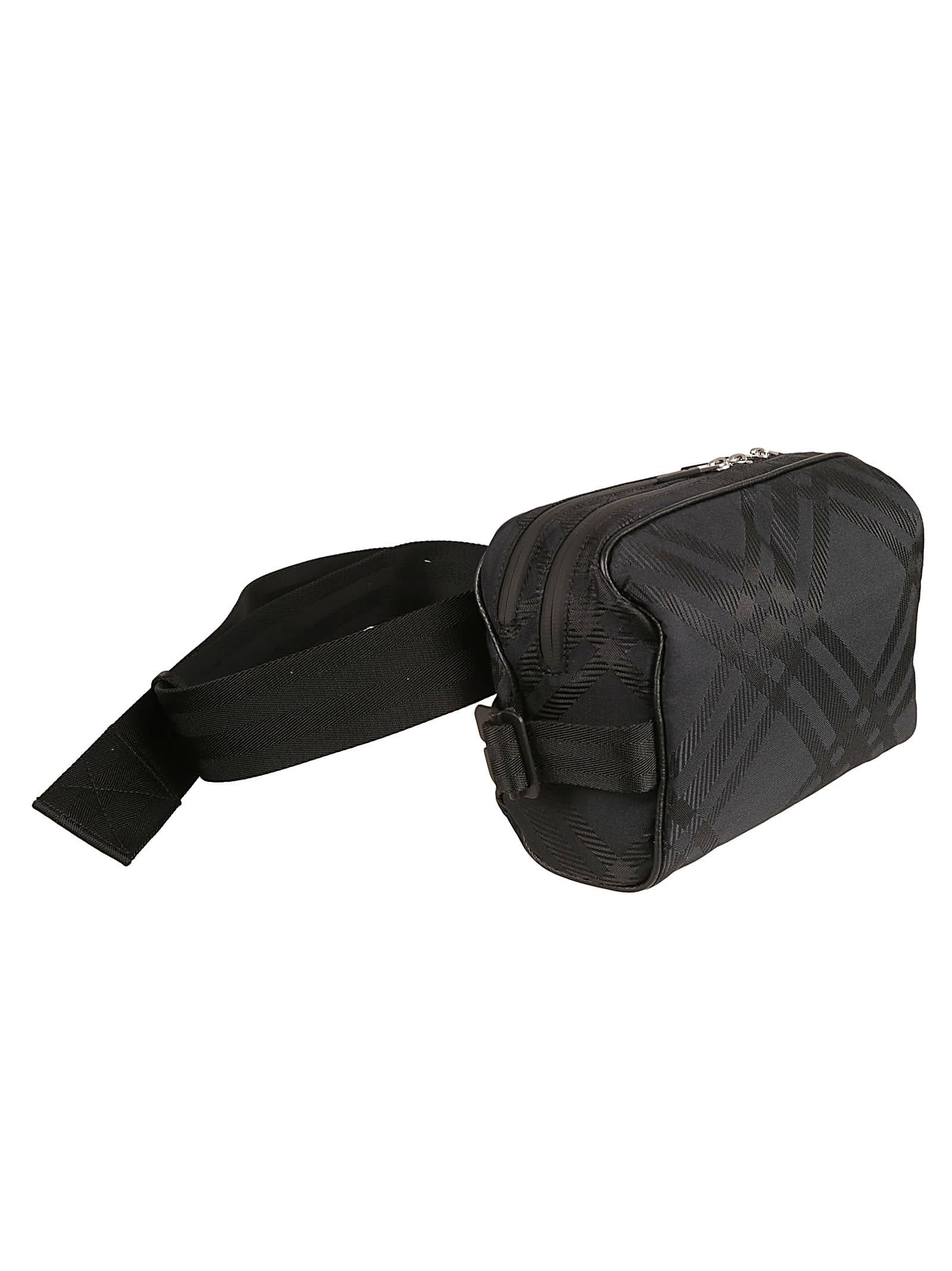 Shop Burberry Zip Belt Bag In Black