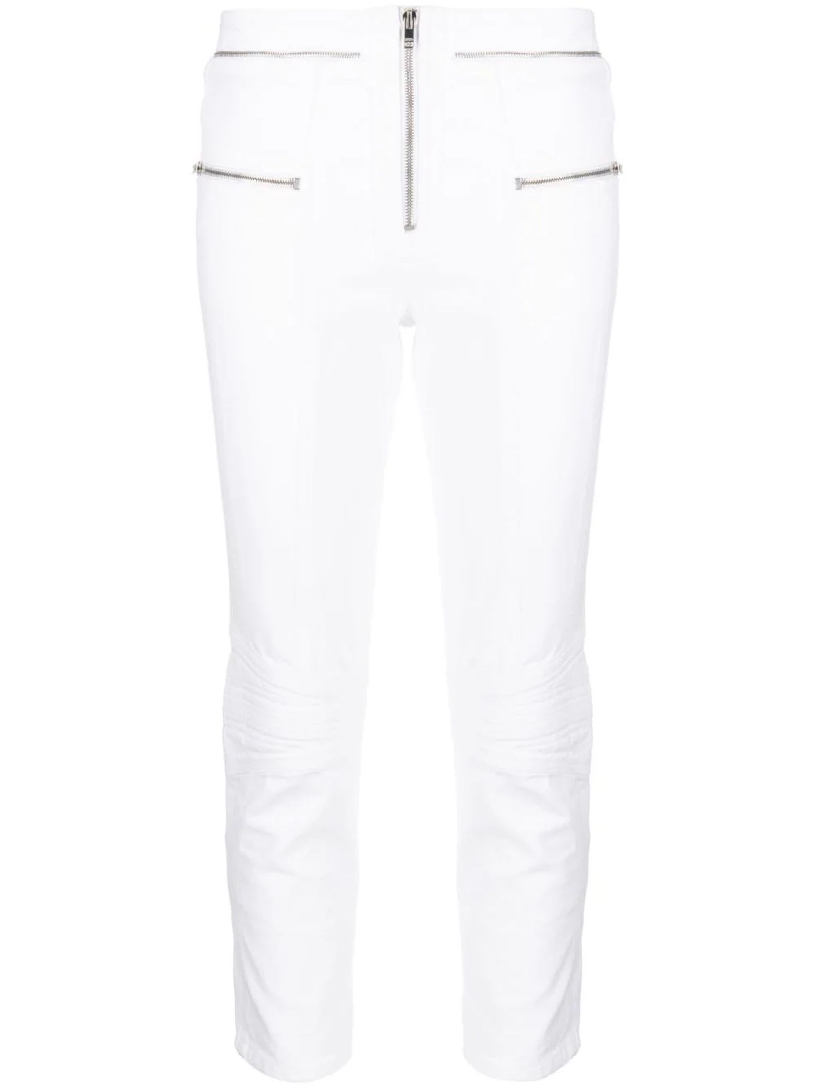 Shop Isabel Marant White Cotton Denim Loma Pants