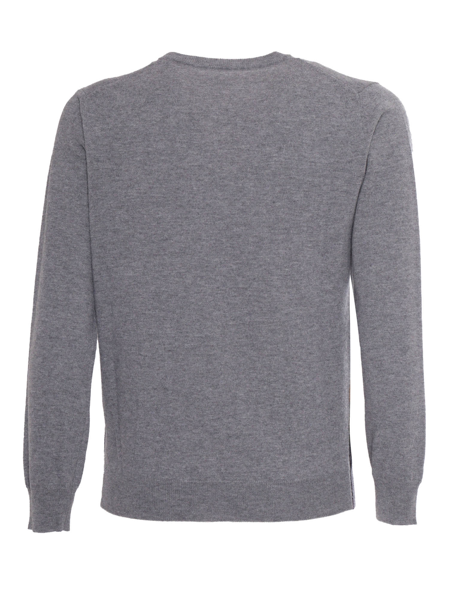 Kangra Cashmere Diamond Pattern Crewneck Sweater In Grey