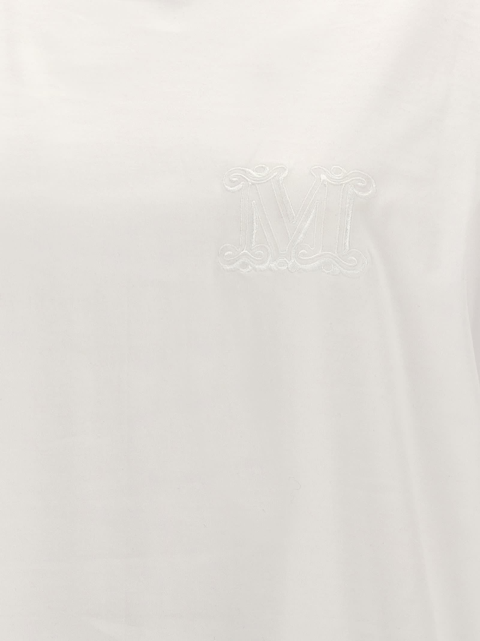 Max Mara Crew Neck Cotton T-shirt By Mango In White