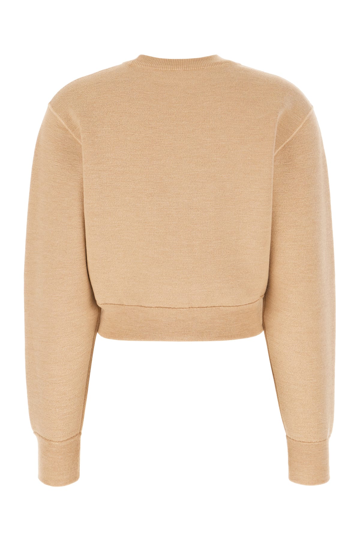 Shop Chloé Beige Wool Sweater In Straw Beige