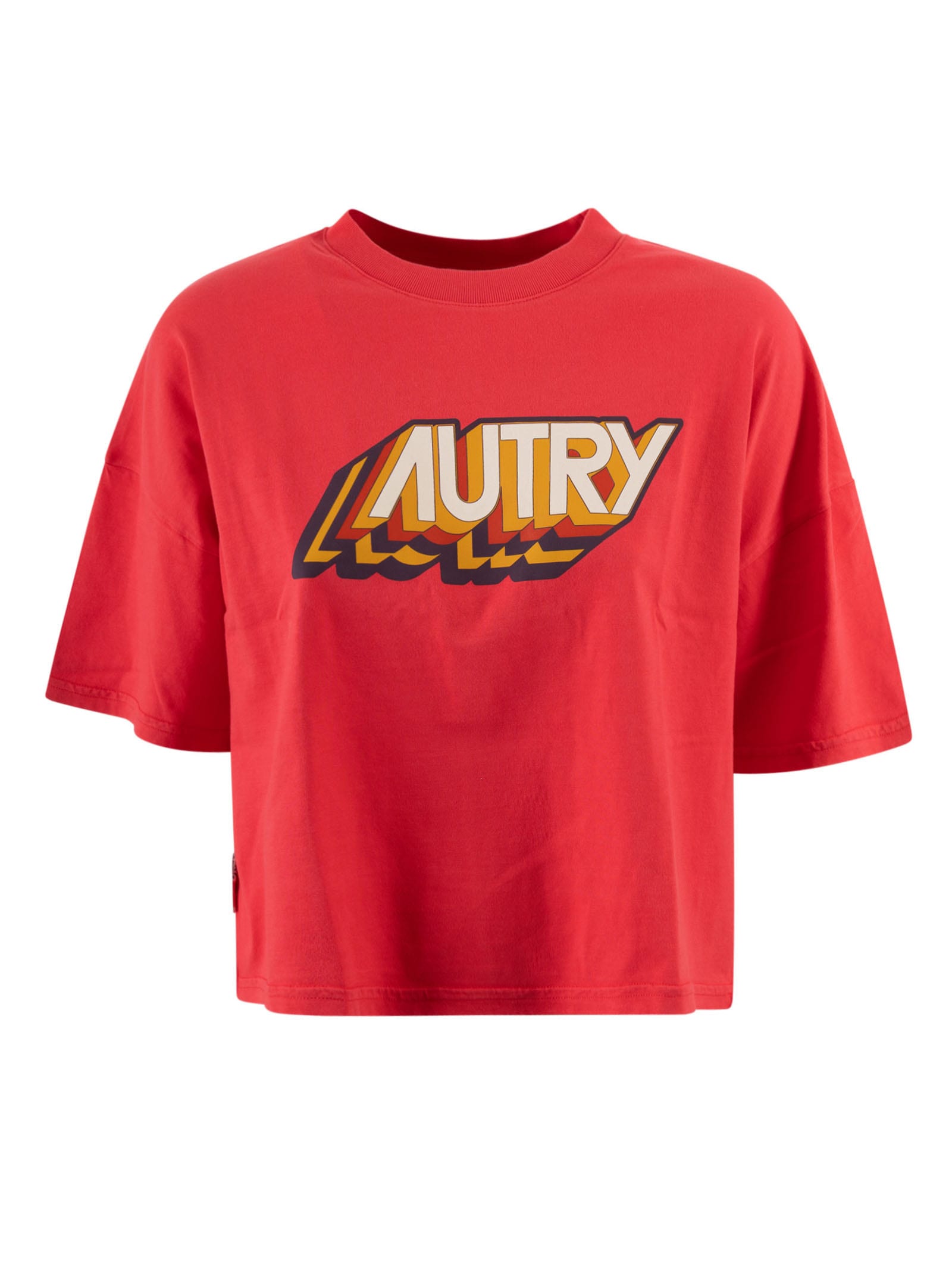 Shop Autry Aerobic T-shirt In Fuchsia