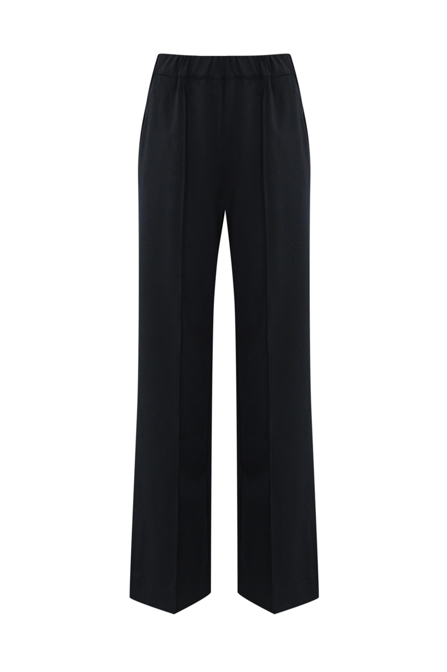 Wide-leg Trousers In Gabardine