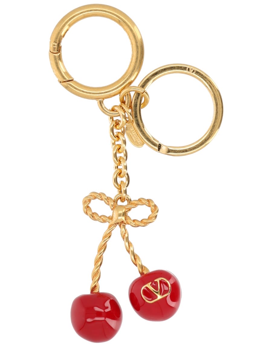 Valentino Garavani Keychain Cherryfic In Red