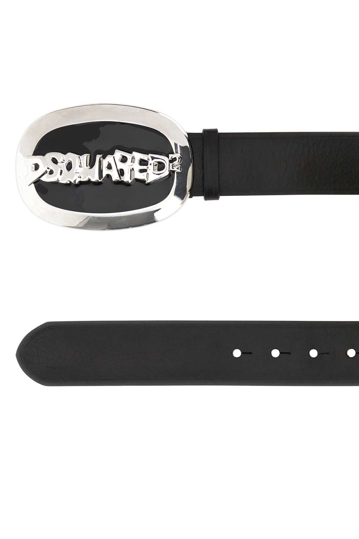 Shop Dsquared2 Black Leather Belt In M1510