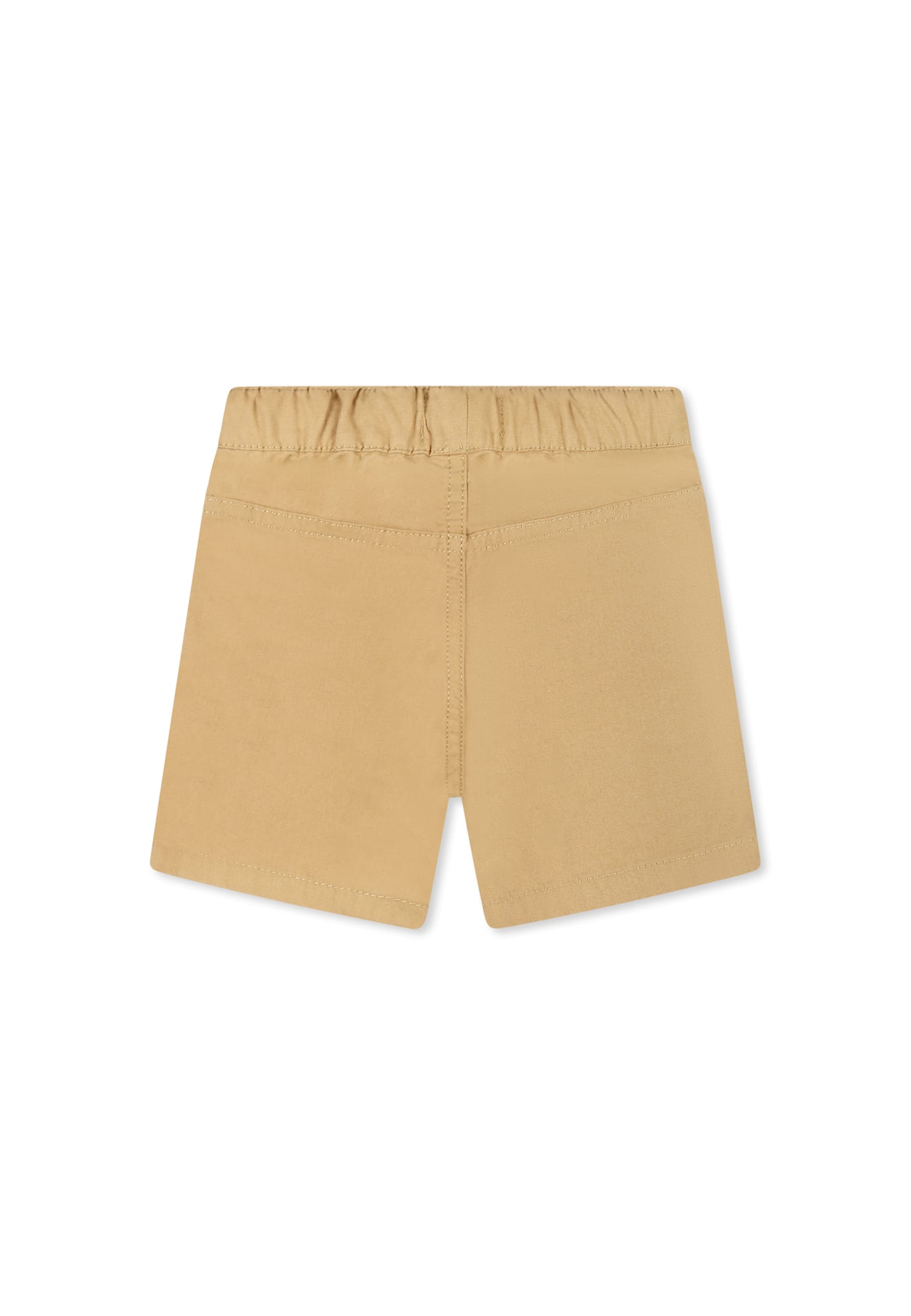 Timberland Beige Shorts For Baby Boy With Logo In Beige