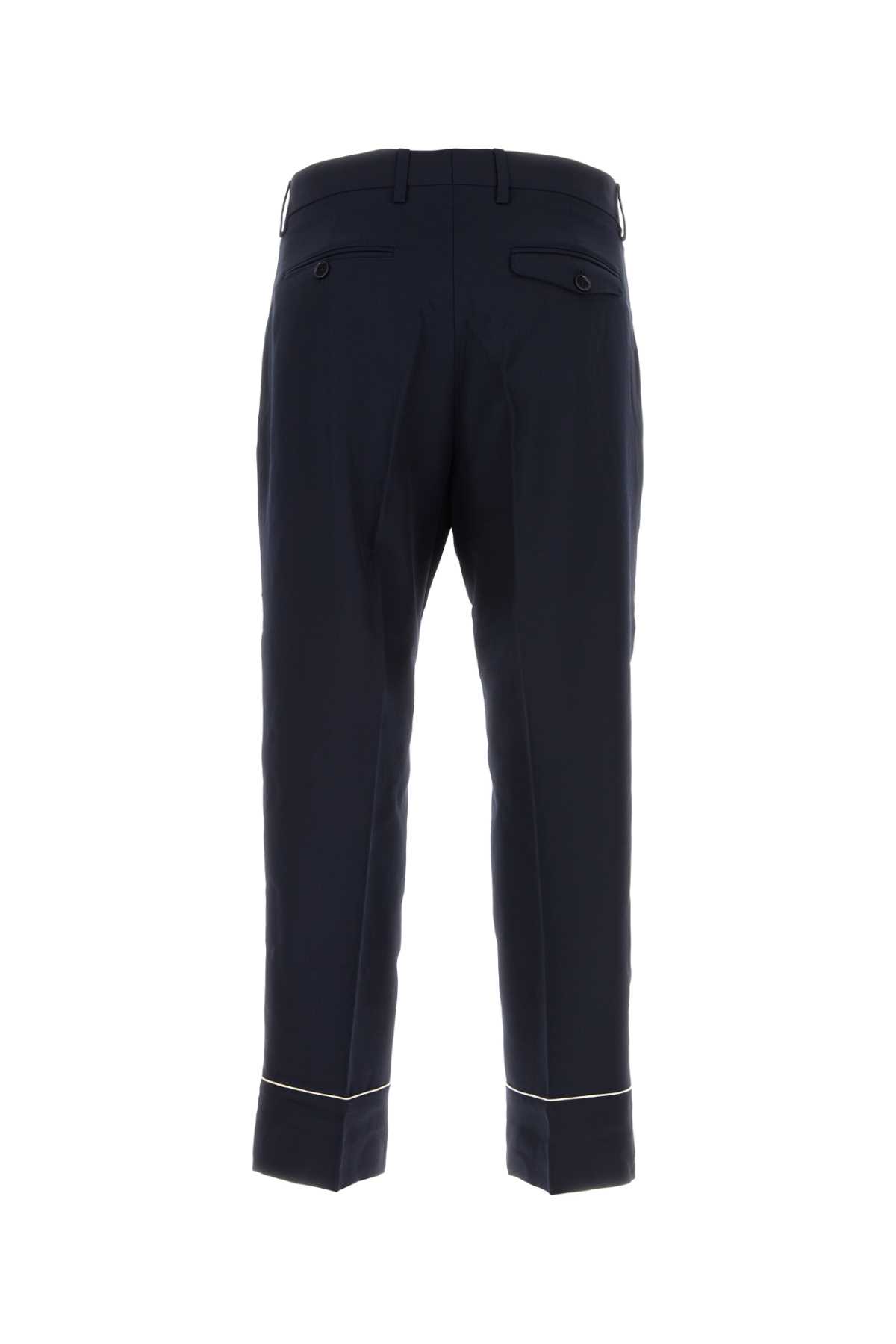 Shop Etro Midnight Blue Cotton Pant In 201