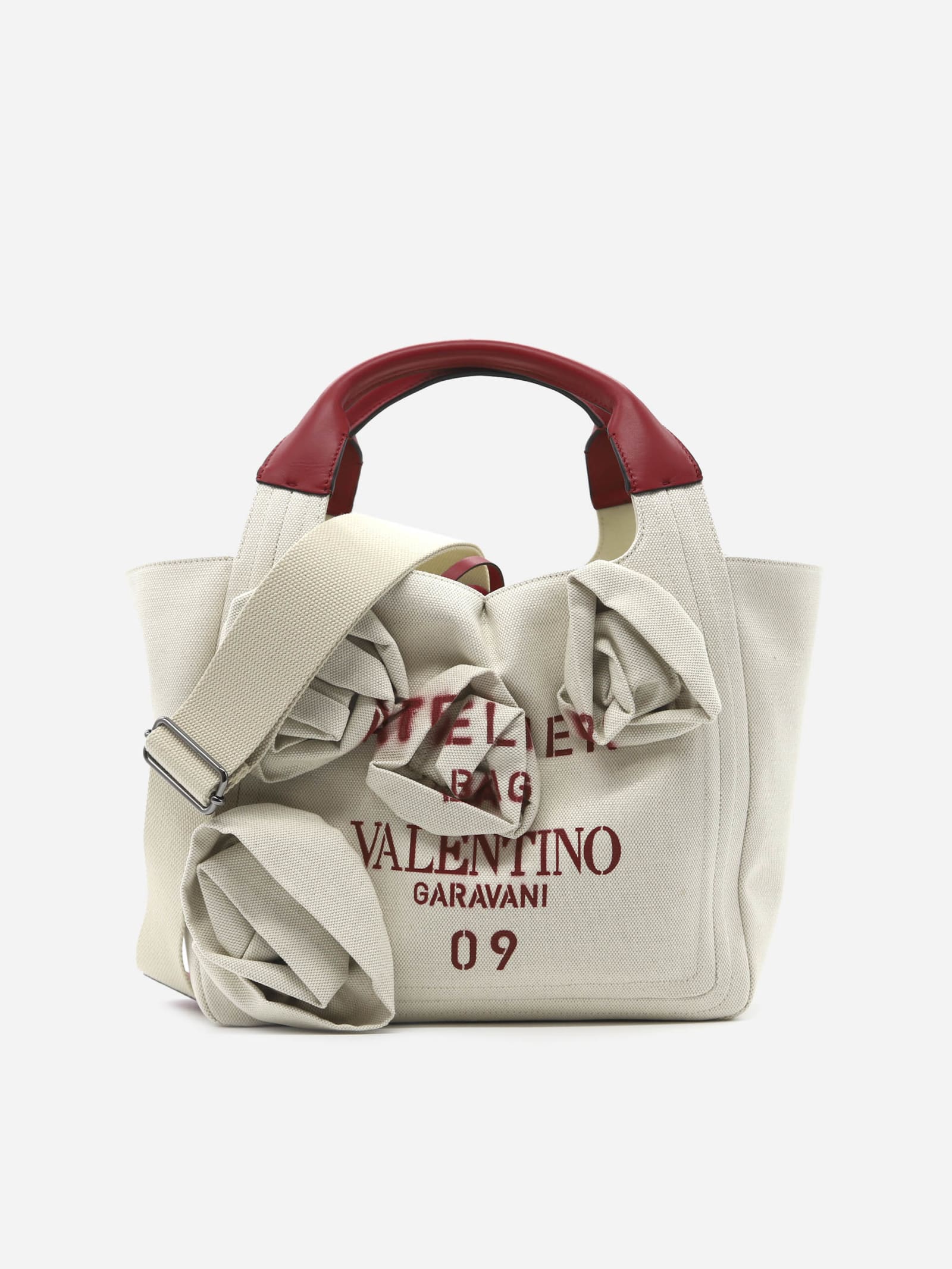 Valentino Garavani Atelier 09 Blossom Edition Canvas Bag