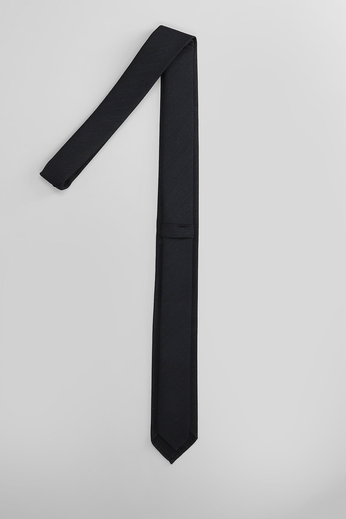 Lardini Tie In Black Polyester