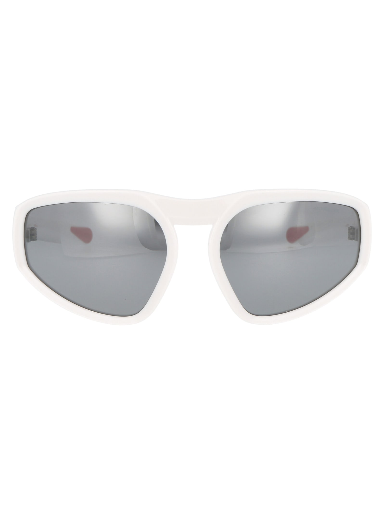 Shop Moncler Ml0248 Sunglasses In 21c White