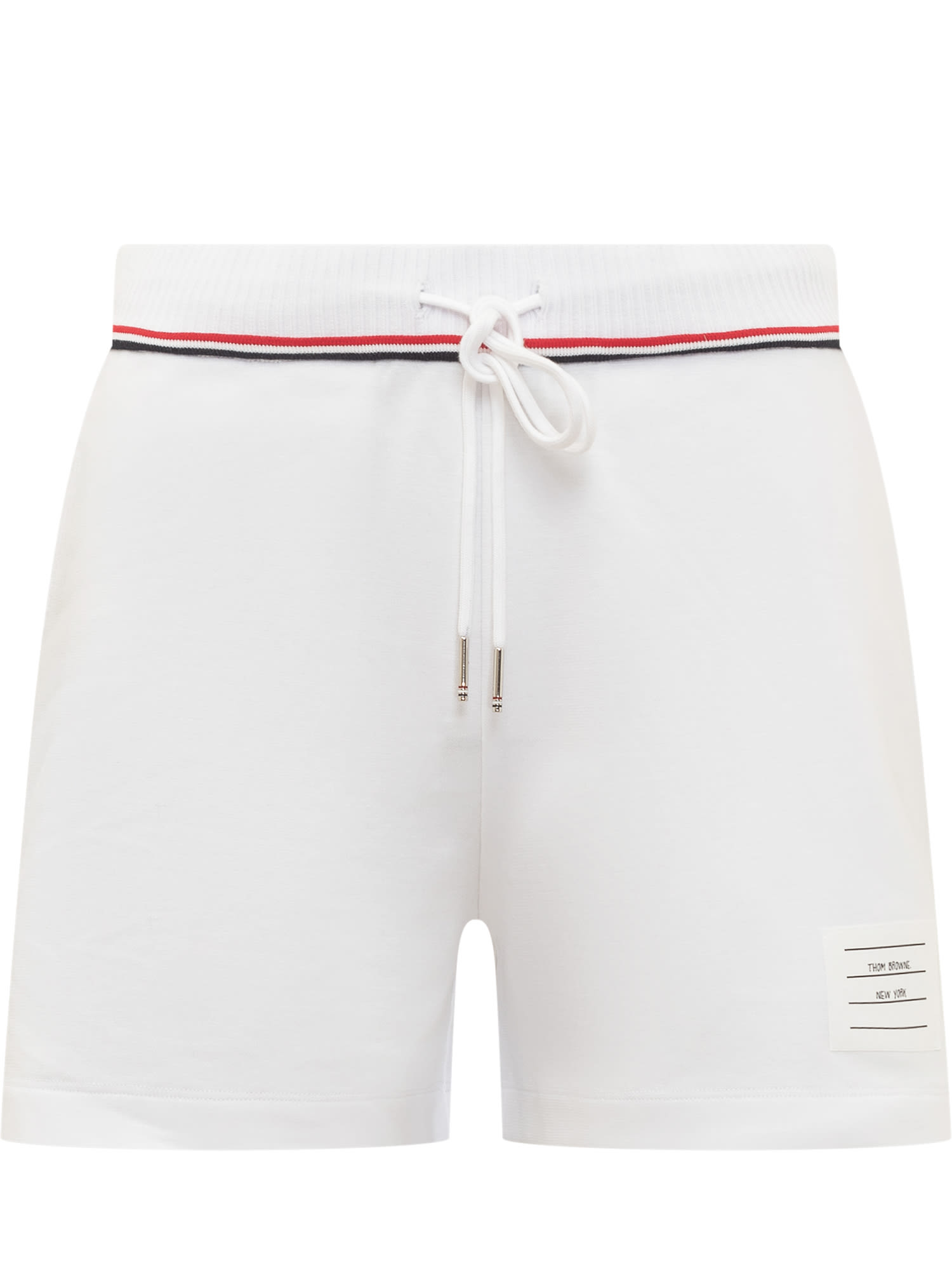 Shop Thom Browne Sweat Shorts In White
