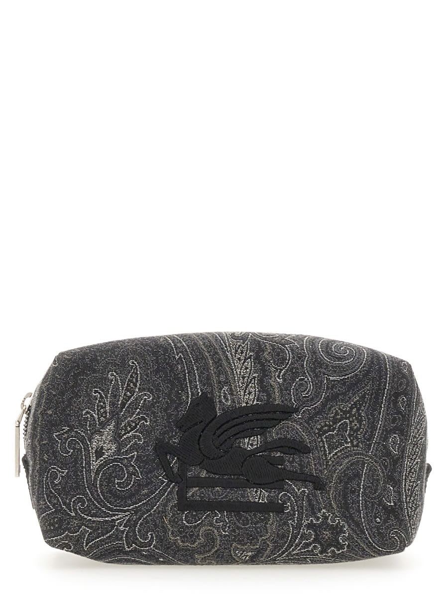 Shop Etro Needed With Paisley Print In Black