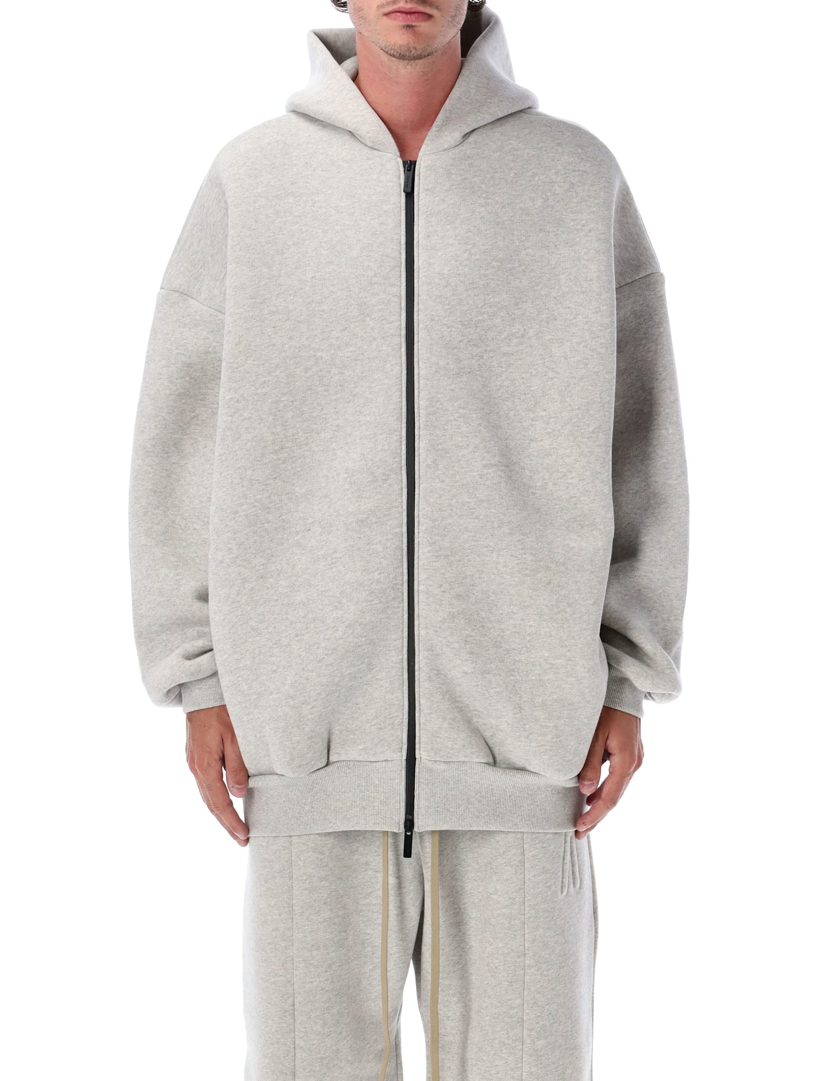 Fear Of God Athletics Half-zip Hoodie In Gray