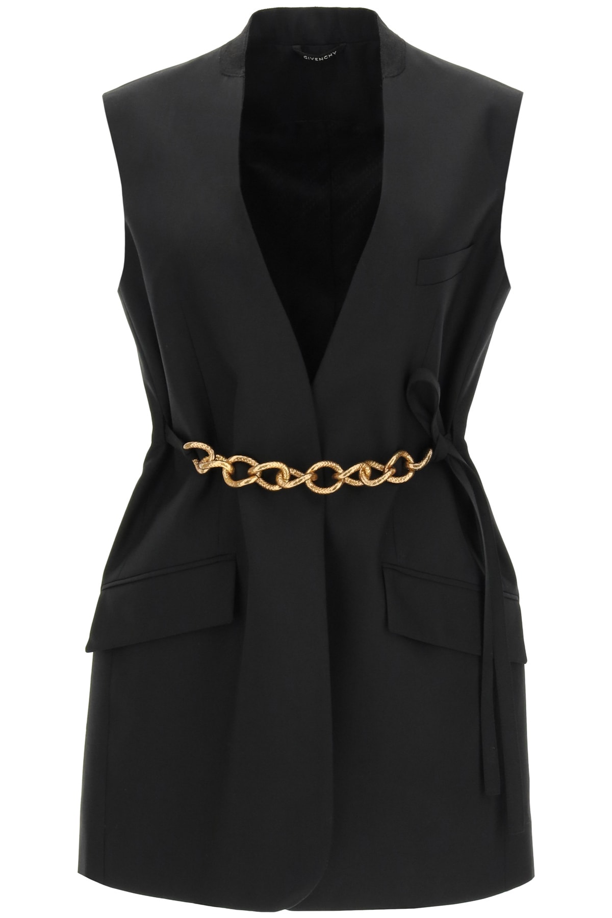 Givenchy Sleeveless Jacket With Chain