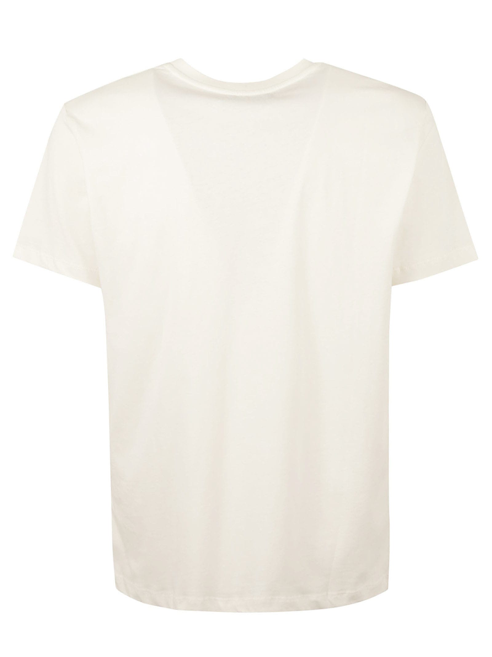 Shop Vilebrequin Logo Print Regular T-shirt In Off White