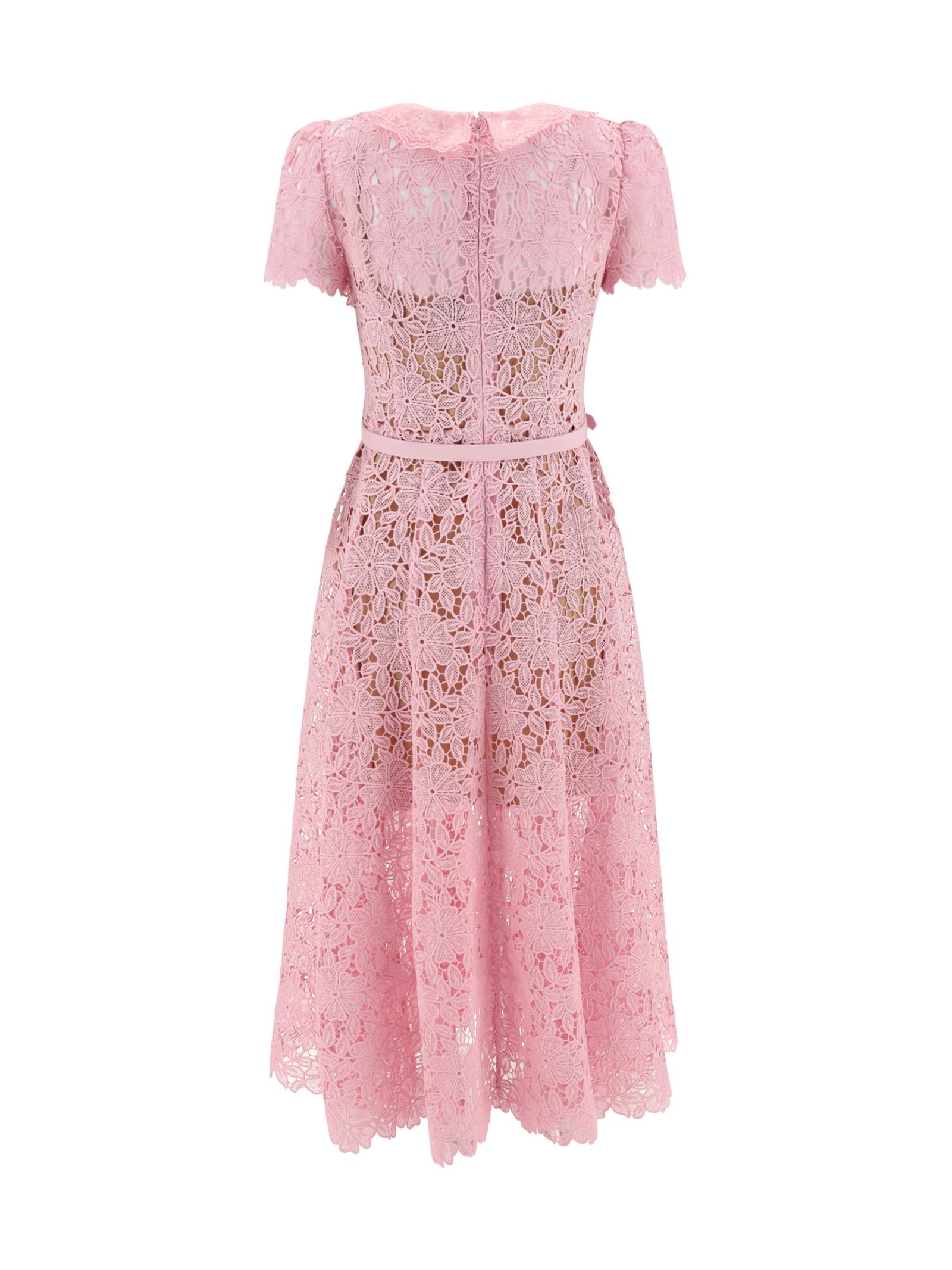 Shop Self-portrait Midi Dress In Pink