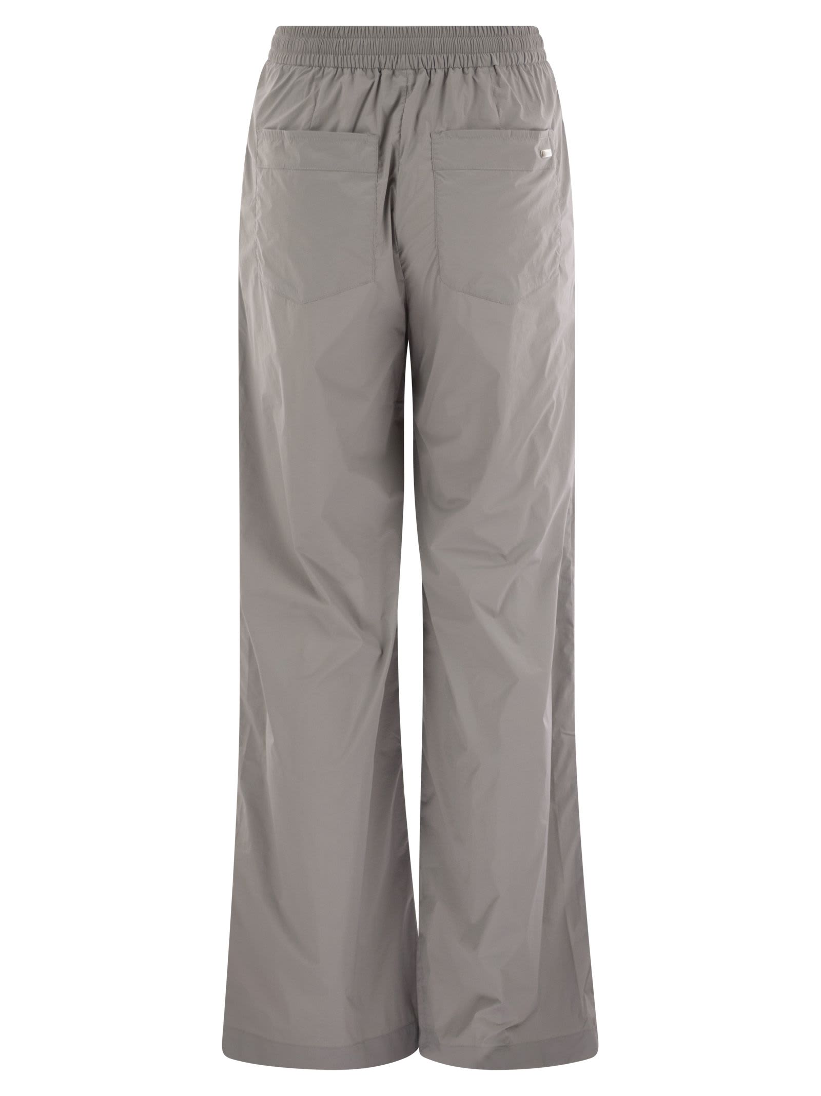 Shop Herno Stretch Nylon Trousers In Light Grey