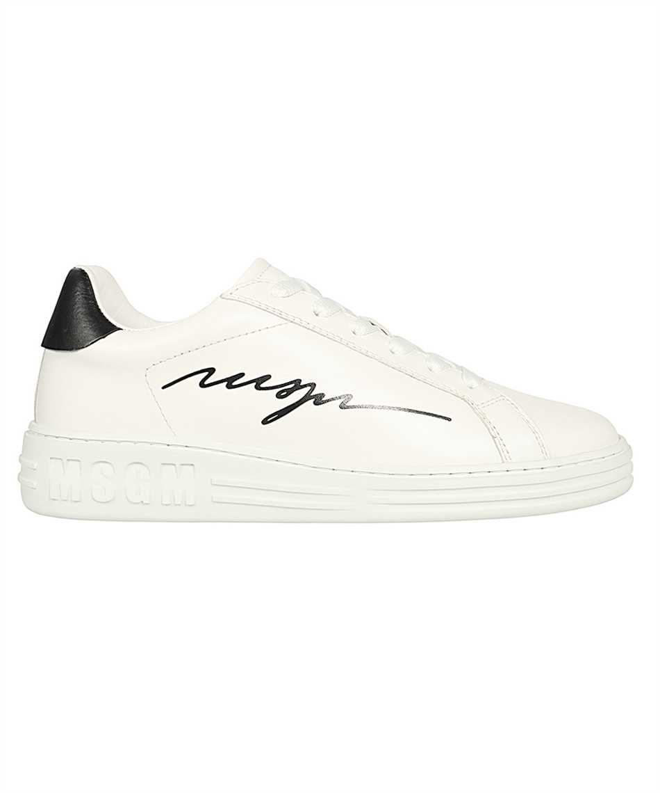Msgm Leather Low-top Sneakers In Multi