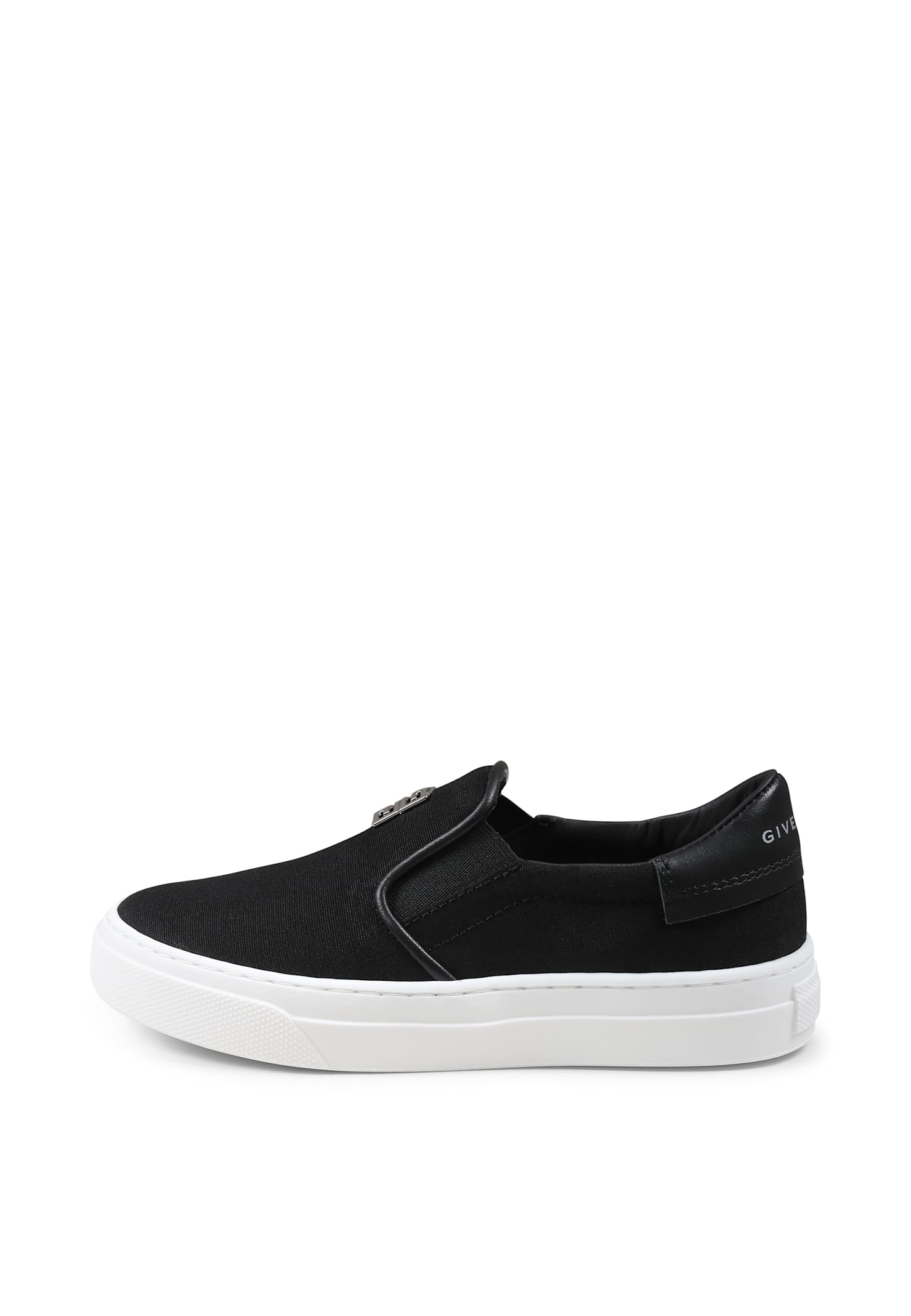 Givenchy Black Sneakers For Kids With 4g Motif In Black