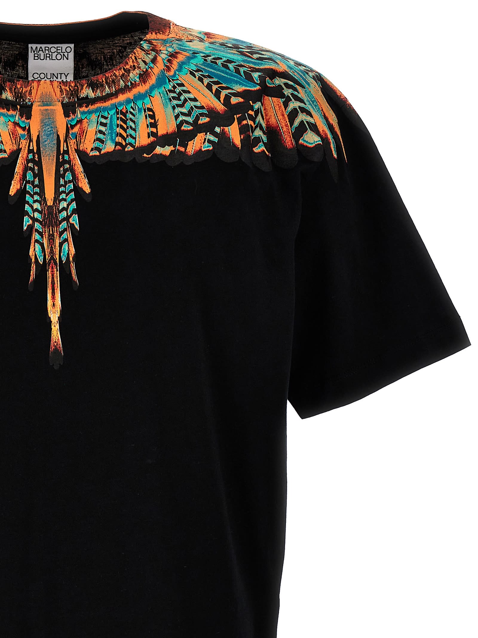 Shop Marcelo Burlon County Of Milan Grizzly Wings T-shirt In Brown