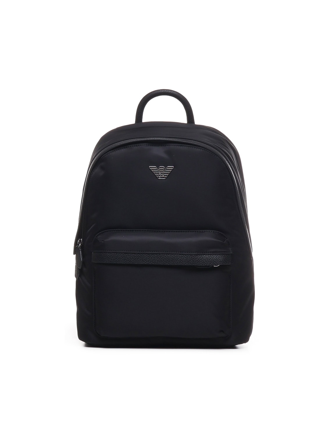 Shop Emporio Armani Backpack With Logo Plaque In Black