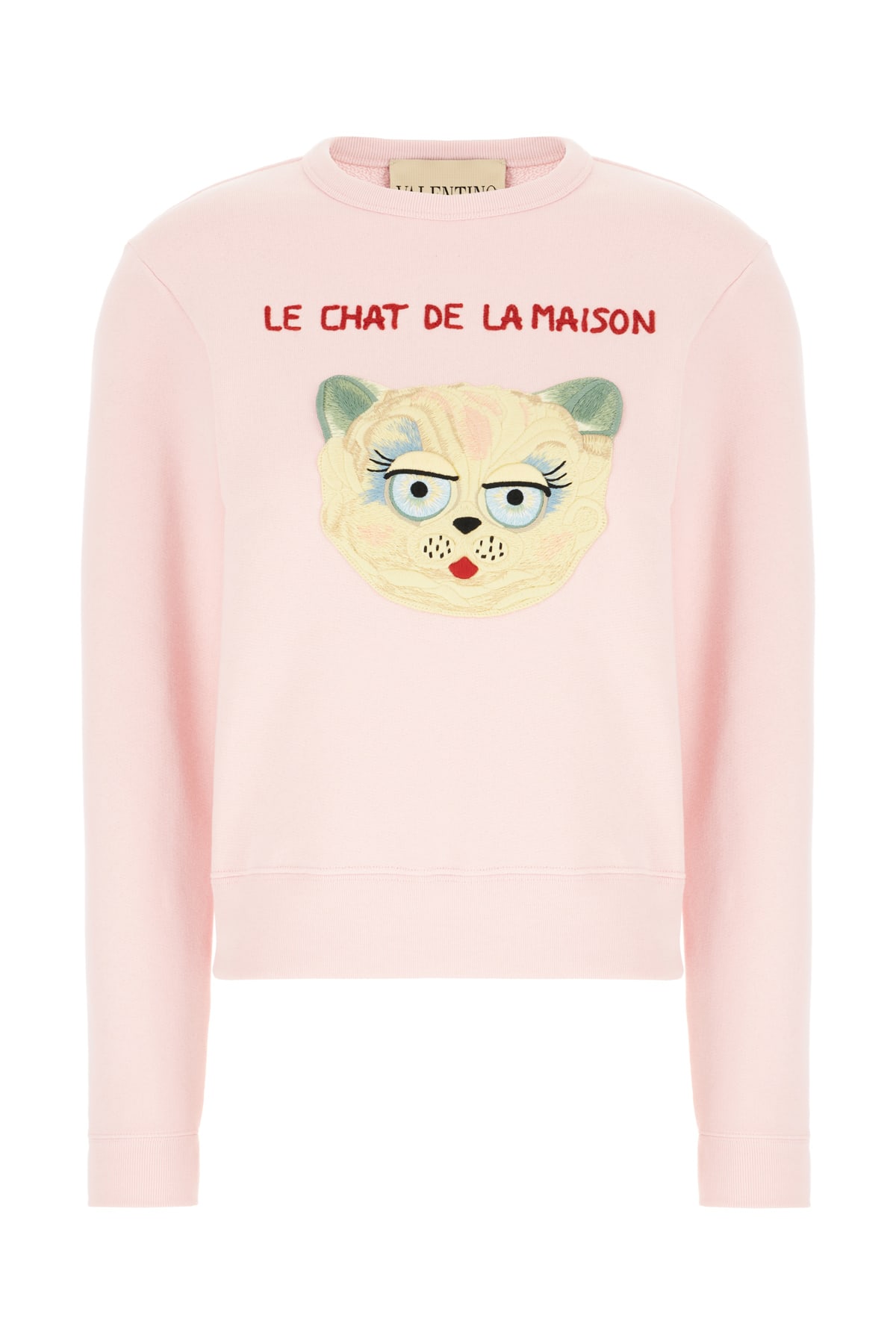 Valentino Pink Stretch Cotton Sweatshirt