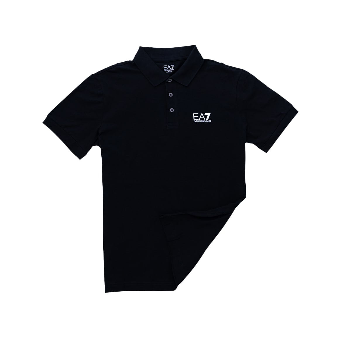 Ea7 Cotton Polo Shirt In Black