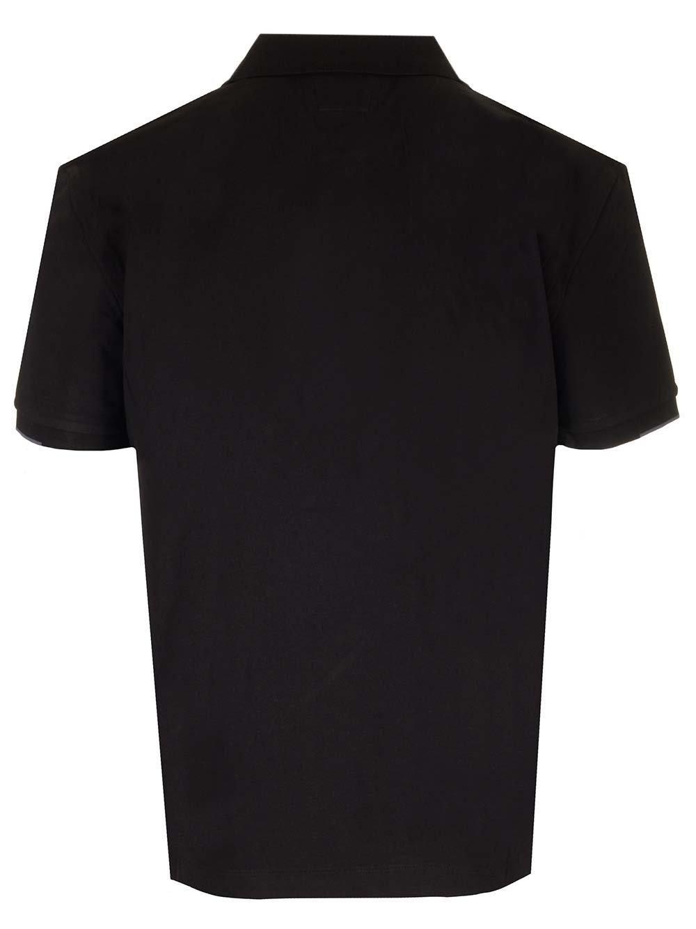 Shop C.p. Company Logo Patch Polo Shirt In Black