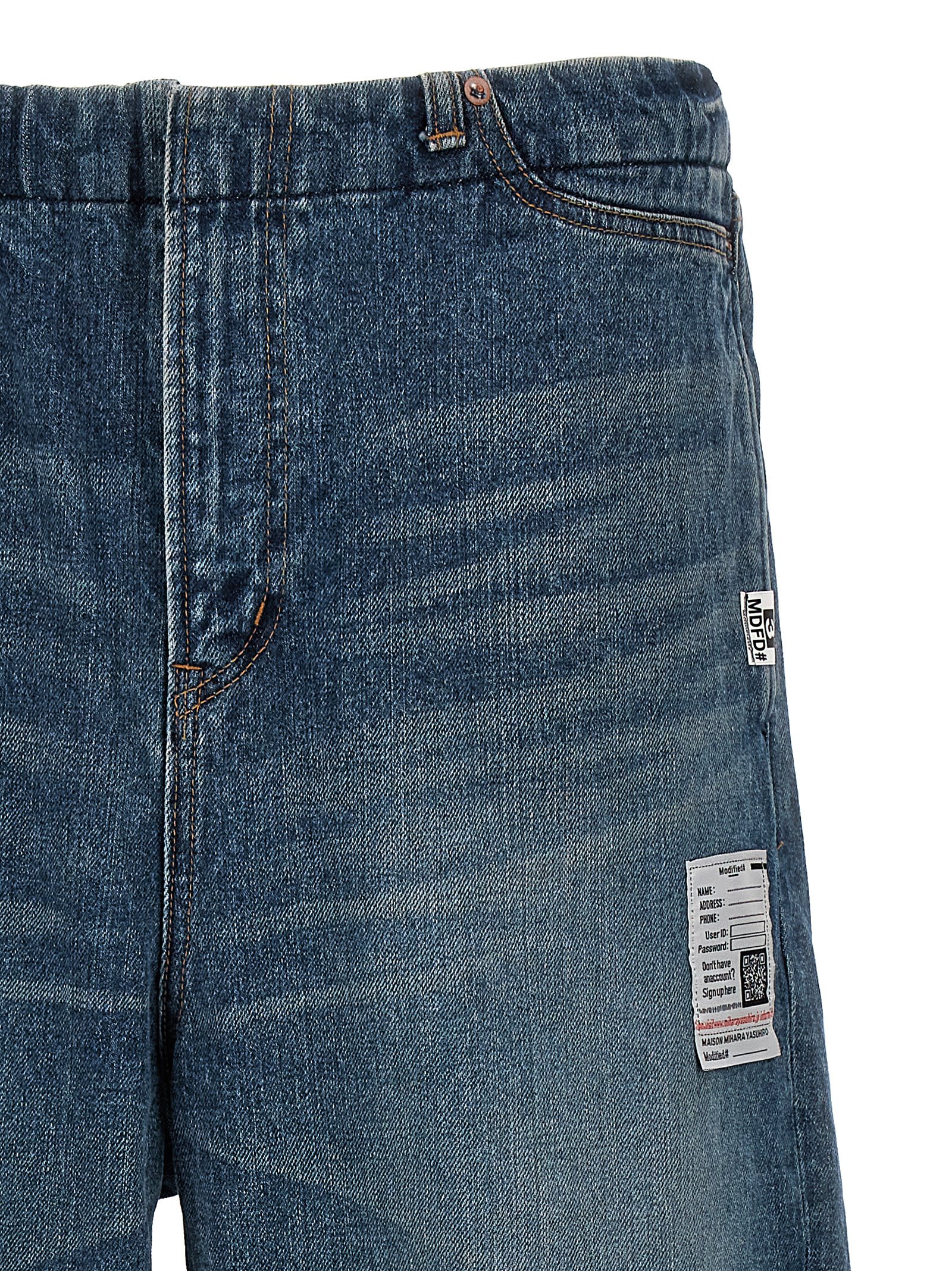 Shop Miharayasuhiro Waist Easy Jeans In Indigo