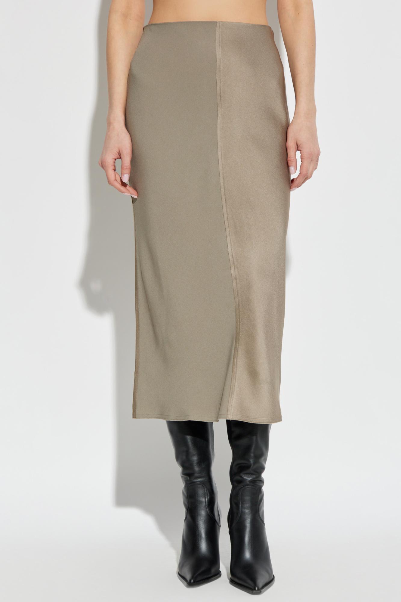 Ami Alexandre Mattiussi Skirt With Stitching In Grey