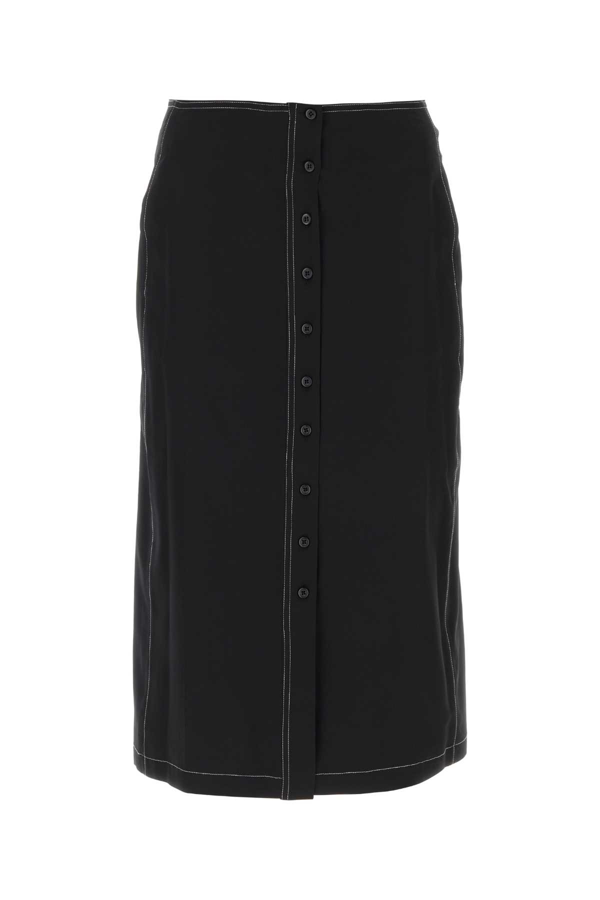 Black Crepe Skirt