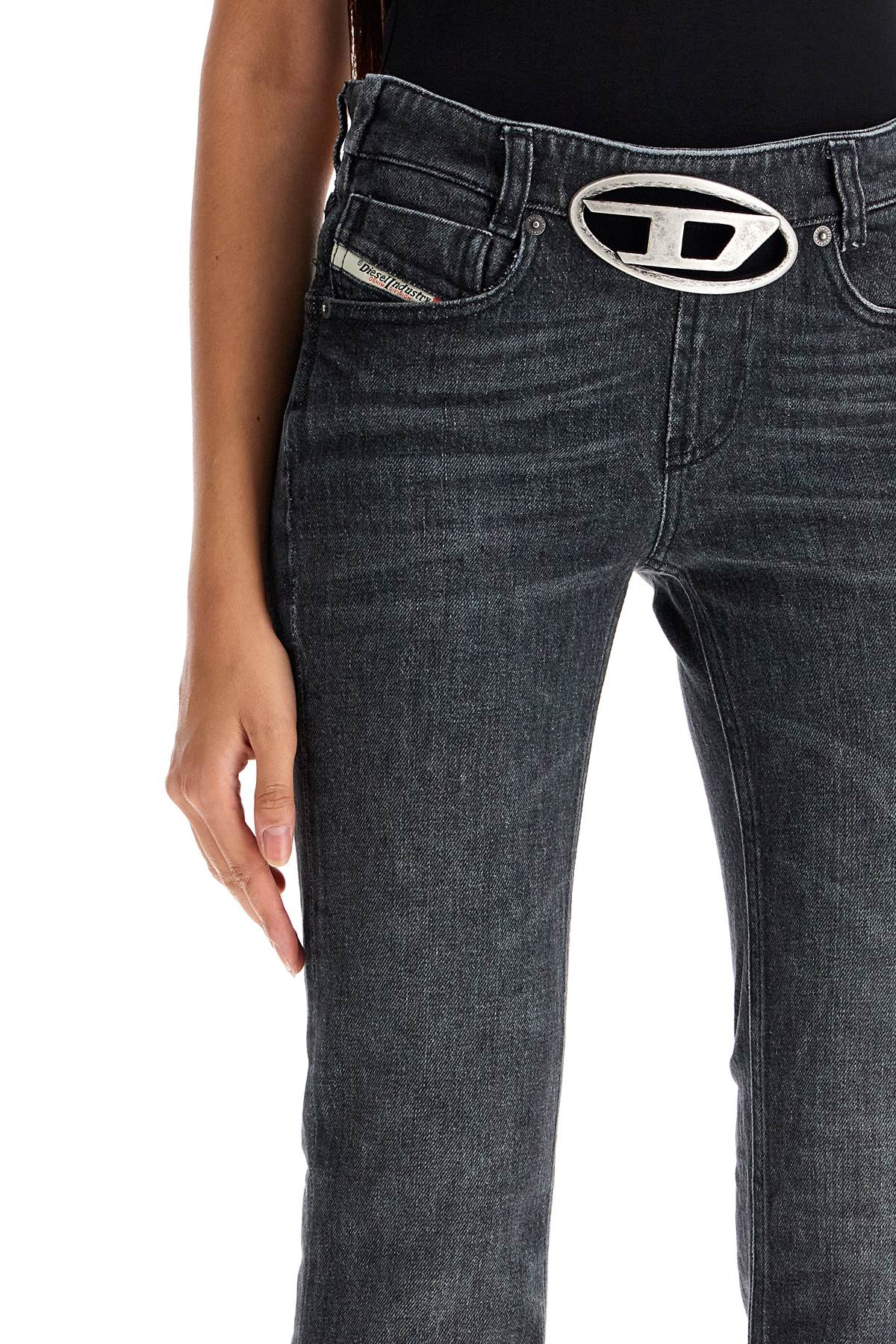 Shop Diesel Iamante\n\njeans With Oval In Black/denim (black)