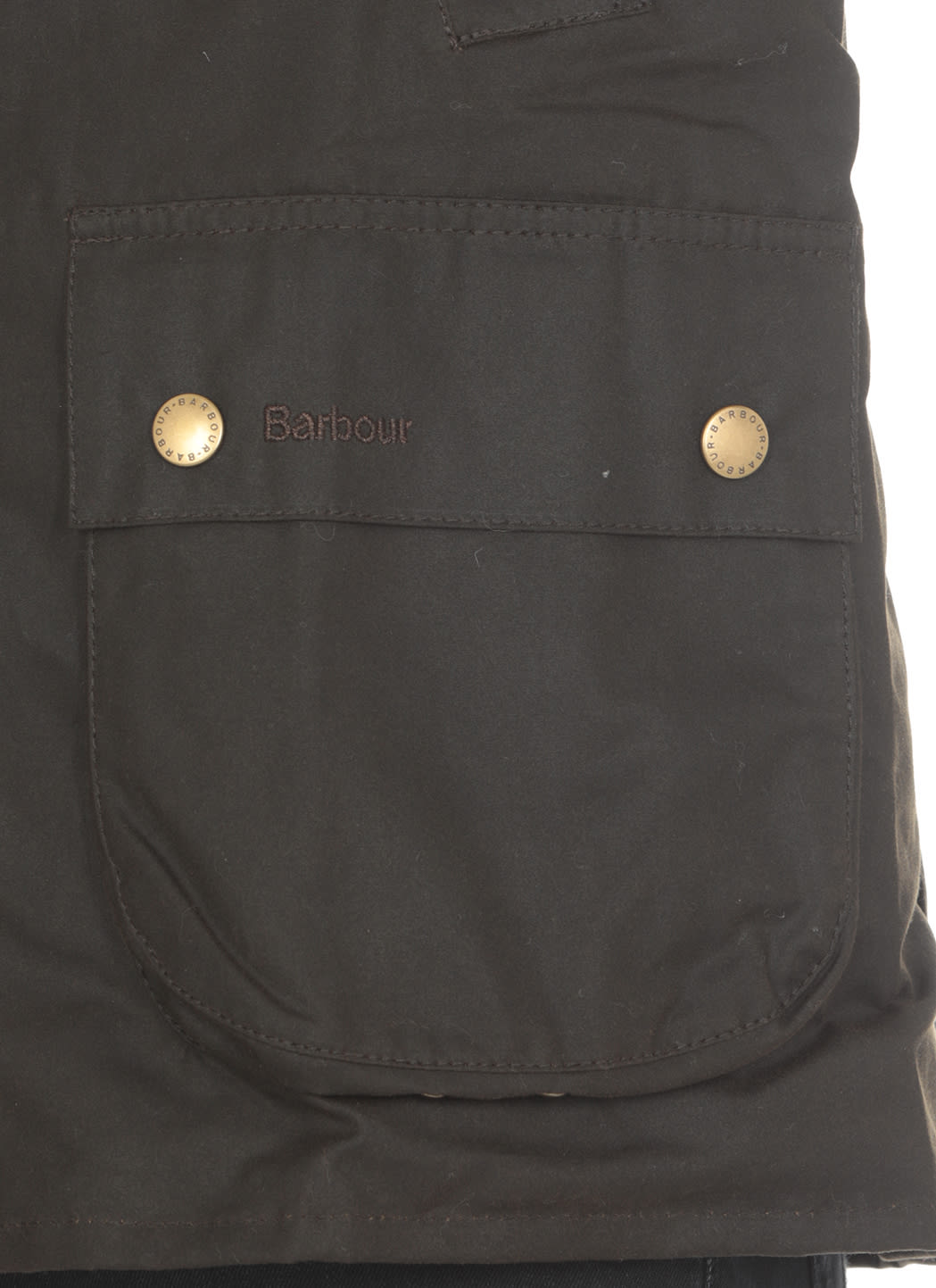 Barbour Ashby Corduroy Collar Water Resistant Waxed Cotton Jacket In Black
