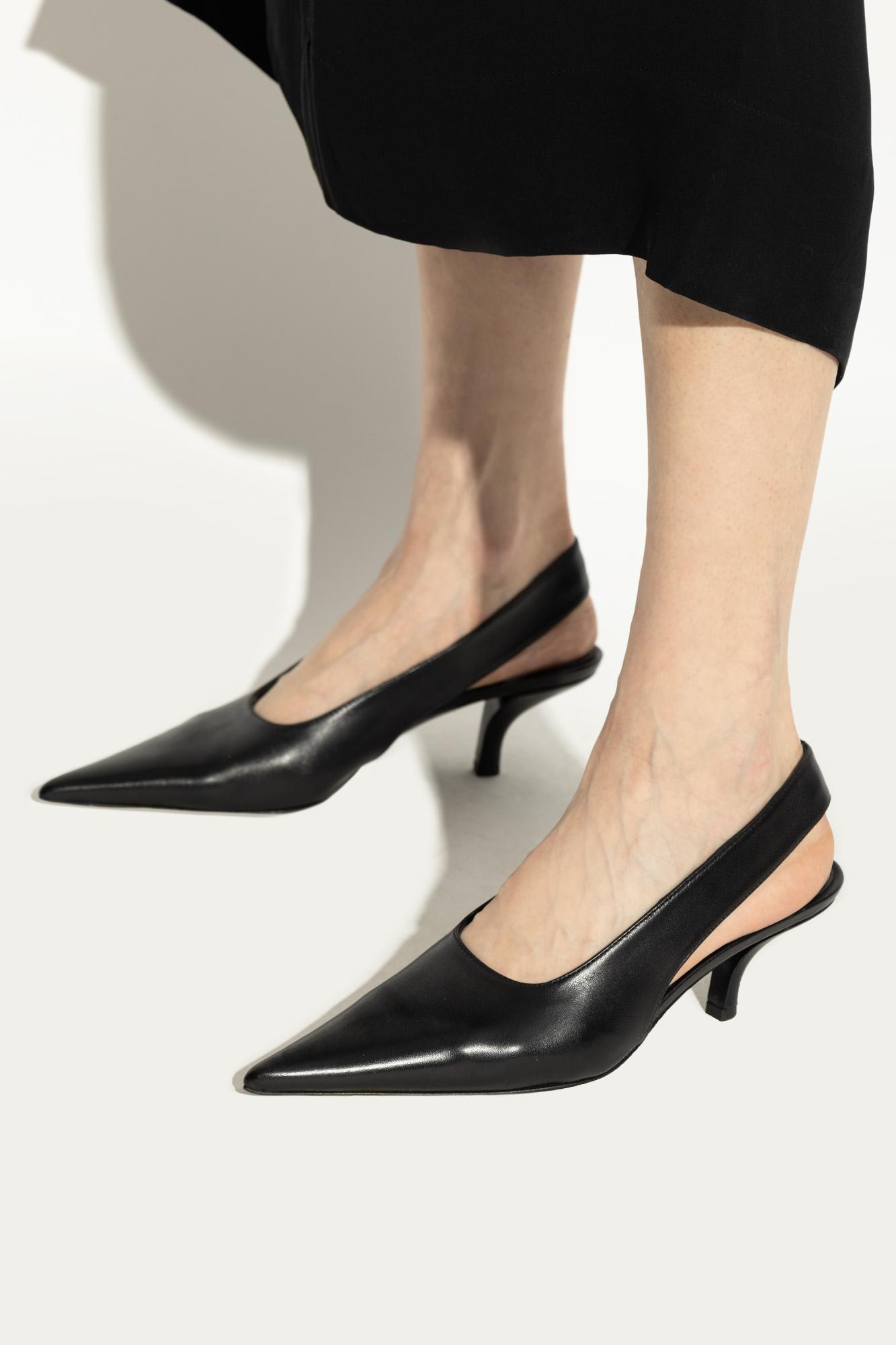 Totême Toteme Leather Heeled Shoes In Black