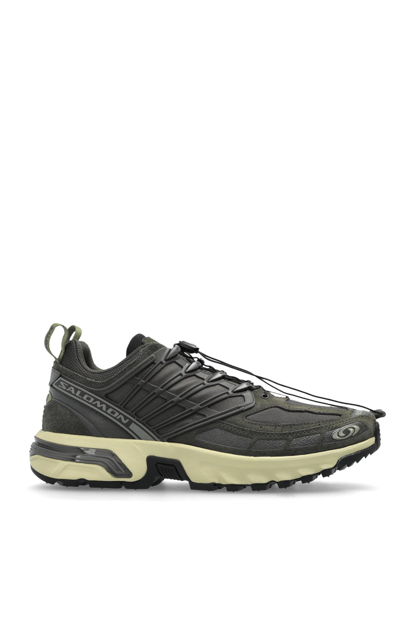 Salomon Pro Leather Sneakers With Chunky Rubber Sole In Gray