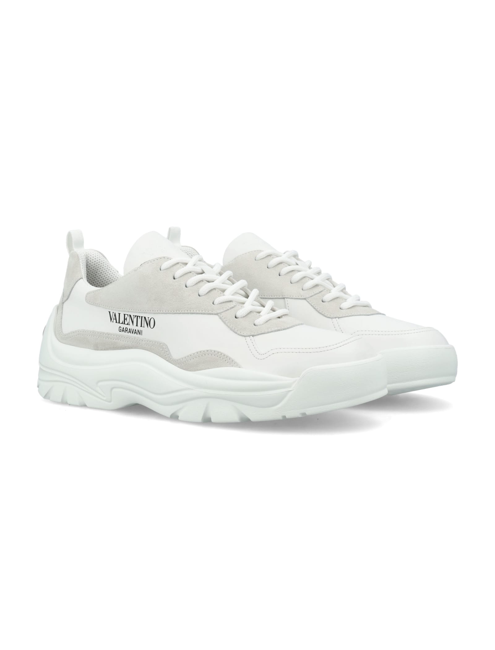 Shop Valentino Gumboy Sneakers In Bianco/bianco/bianco