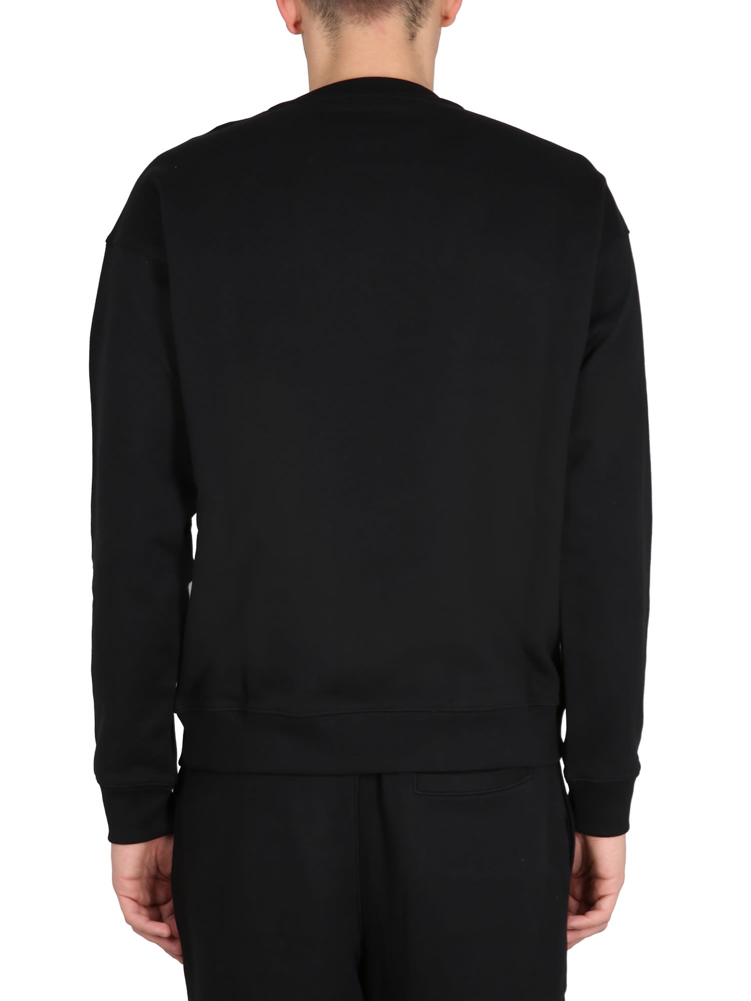 Shop Moschino Institutional Sweatshirt In Nero