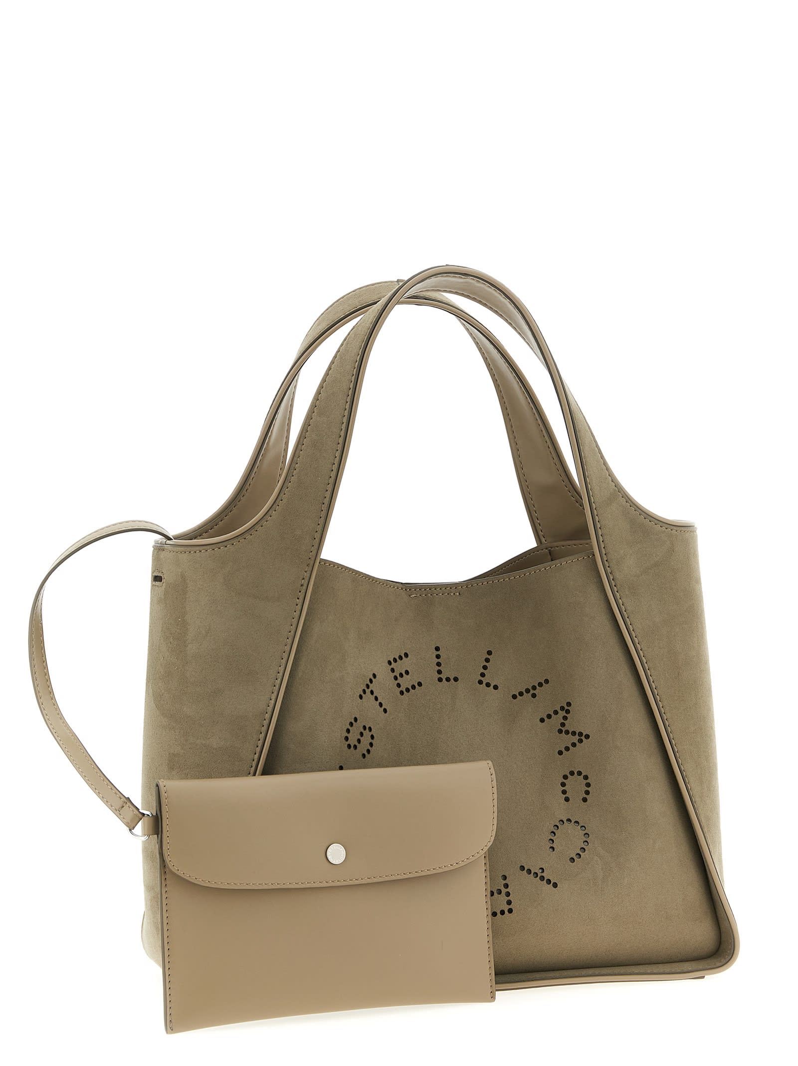 Stella Mccartney Stella Logo Crossbody Bag In Brown