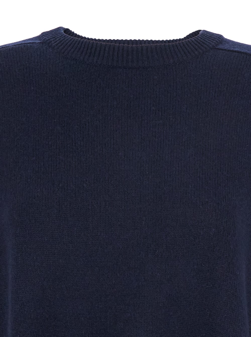 Goat Boyfriend Blue Crewneck Sweater With Dropped Shoulders In Cashmere Woman In Blue