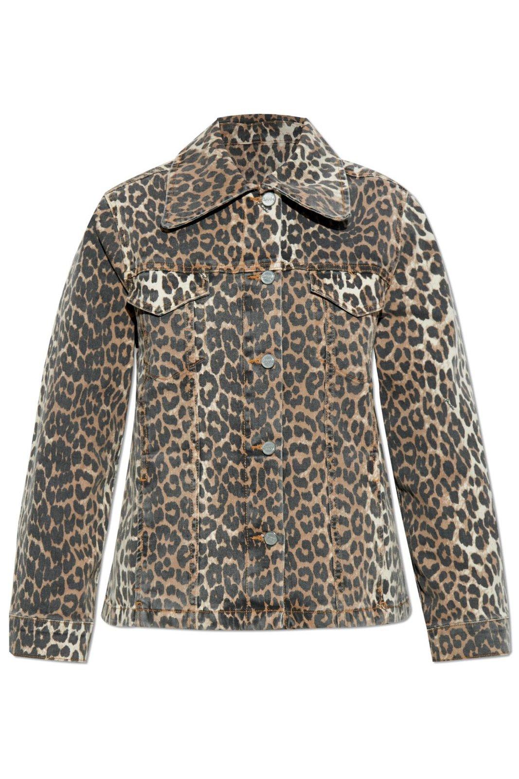 Denim Jacket With Animal Print