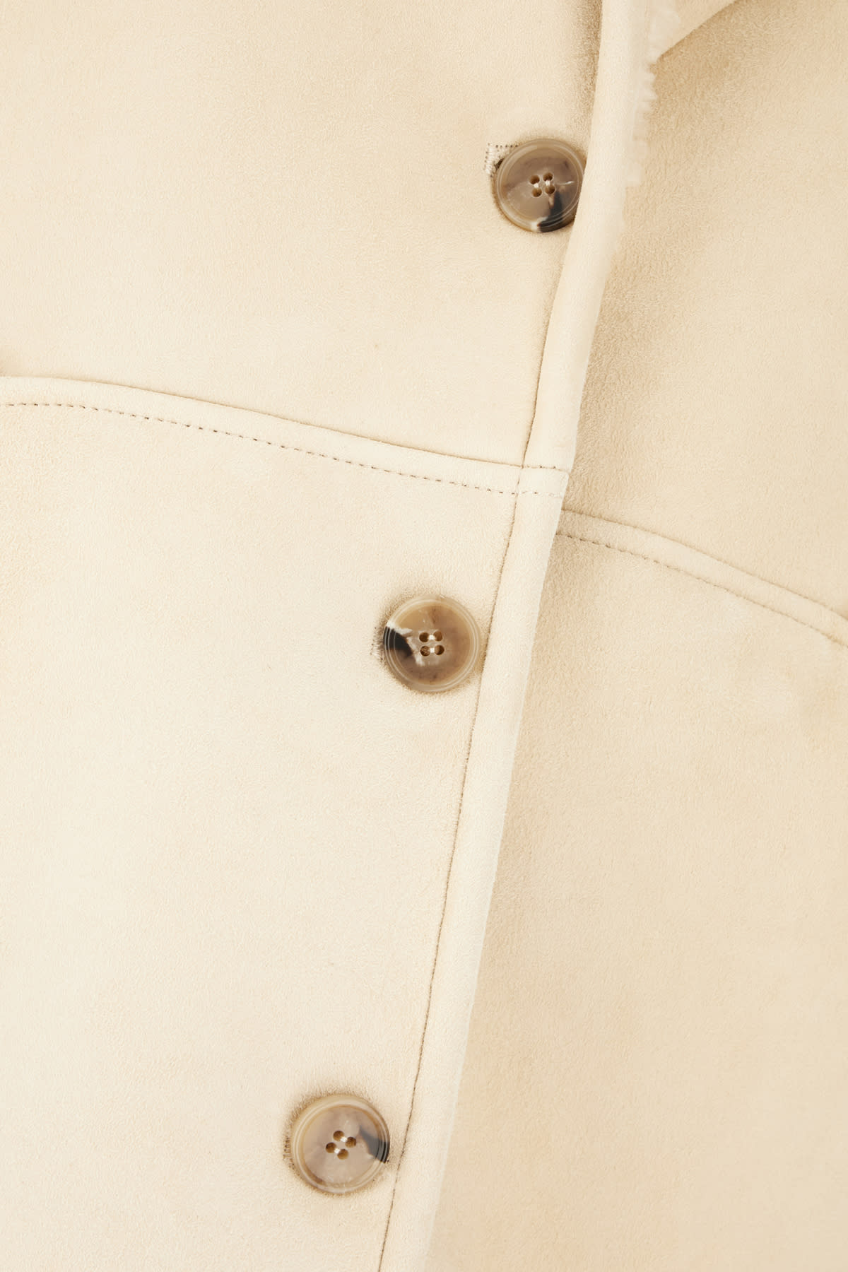 LOULOU STUDIO IVORY SHEARLING JACKET