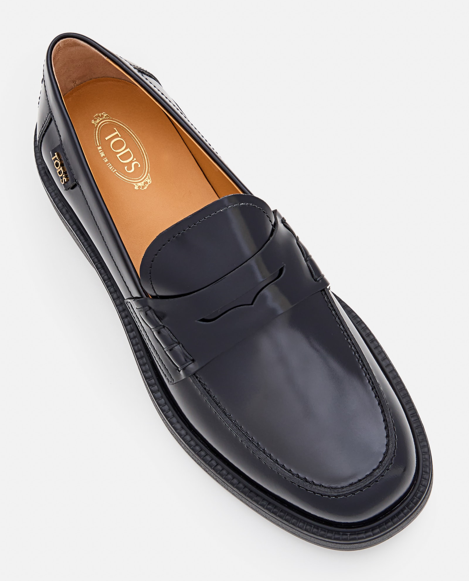 Shop Tod's Leather Loafer In Black