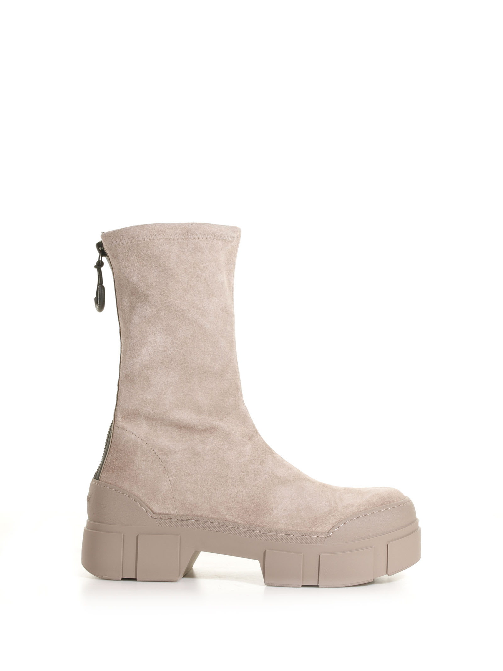 Vic Matié Ankle Boot In Beige Suede