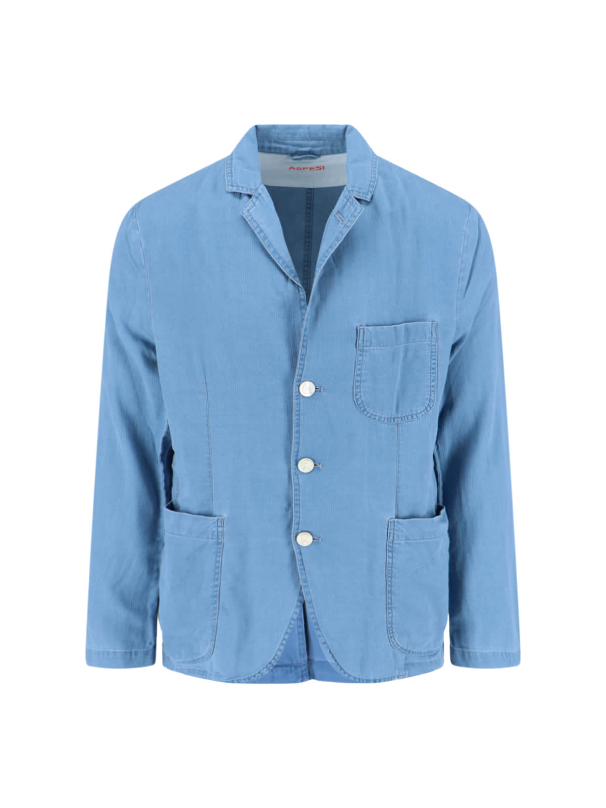 Shop Aspesi Cotton Blazer In Light Blue