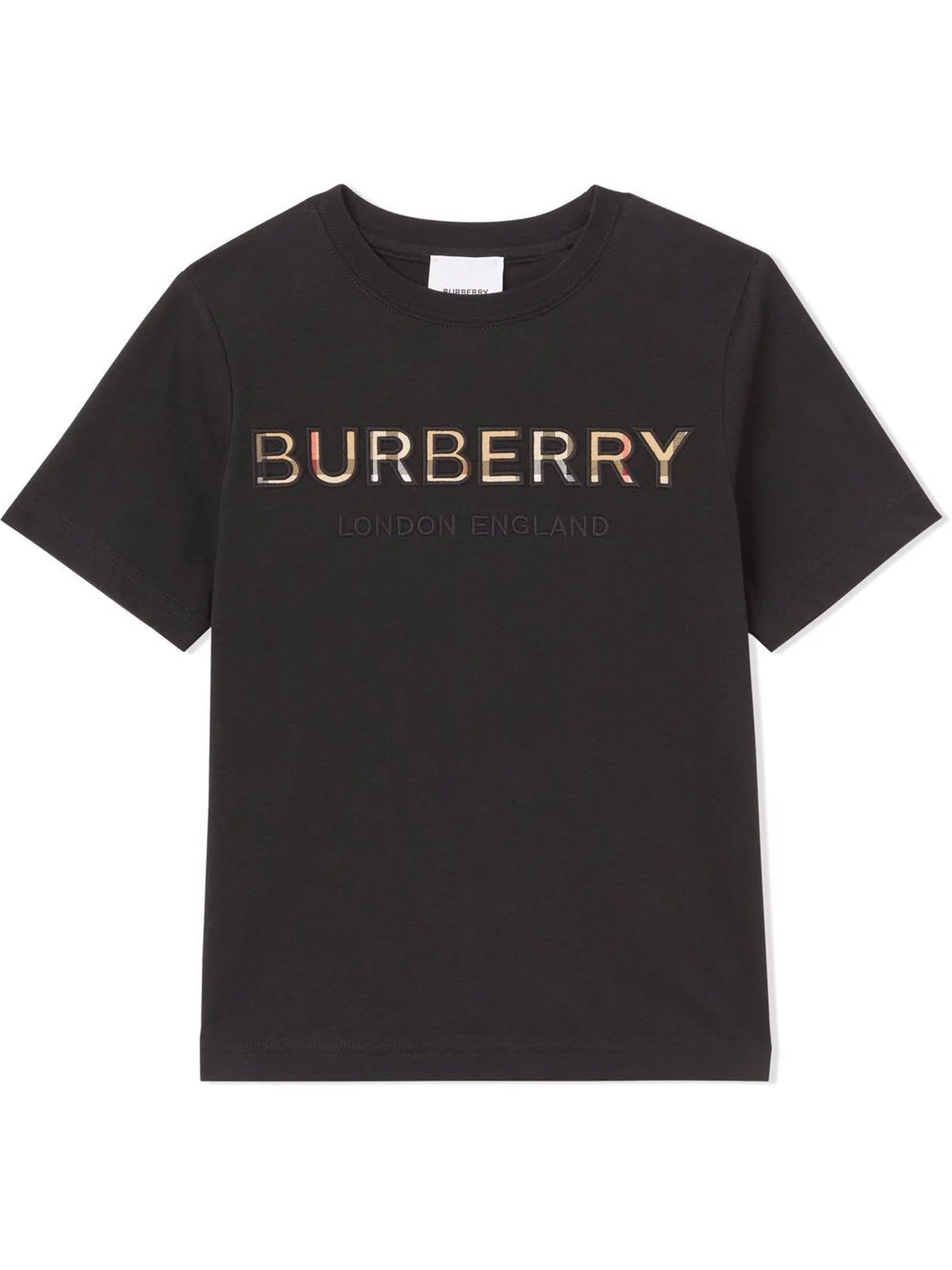Burberry Black Cotton Tshirt
