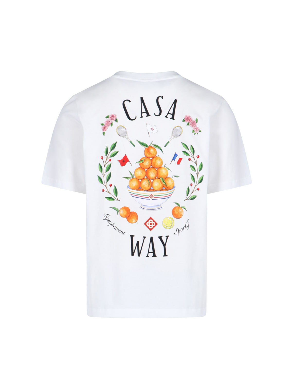 Shop Casablanca Casa Way Embroidery T-shirt In White