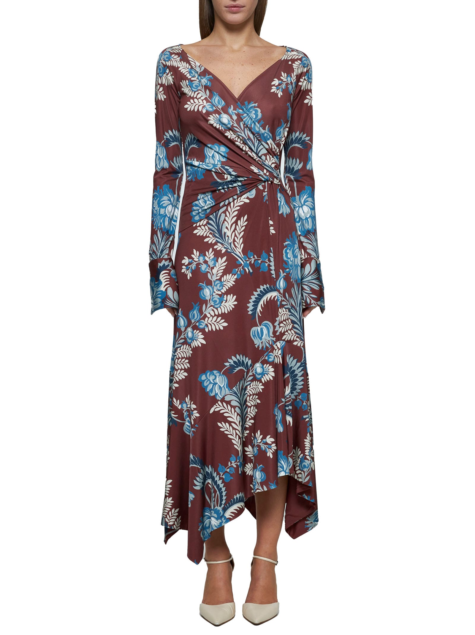 Shop Etro Dress In Stampa F.do Moro